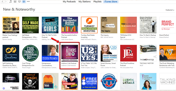 My Authors Crib Podcast Made It To The New and Noteworthy weeks after launching it